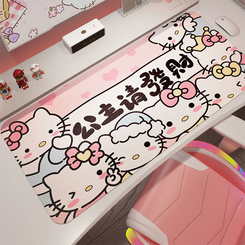 ハローキティ漫画かわいい厚みのあるコンピュータマウスパッドゲームオフィス漫画スタイル滑り止め吸収性デスクマットは発送可能です|undefined