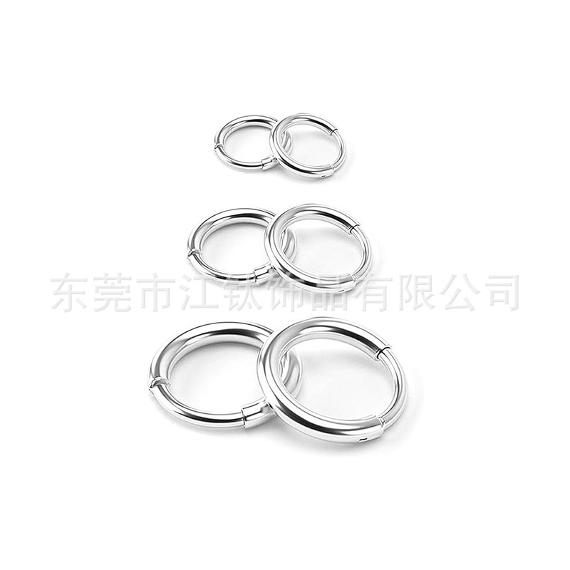 F136 Titanium Earring 16G 0.8mm Earring Nose Ring G23 Titanium Alloy Body Piercing Jewelry Earbone Earrings detail image 8