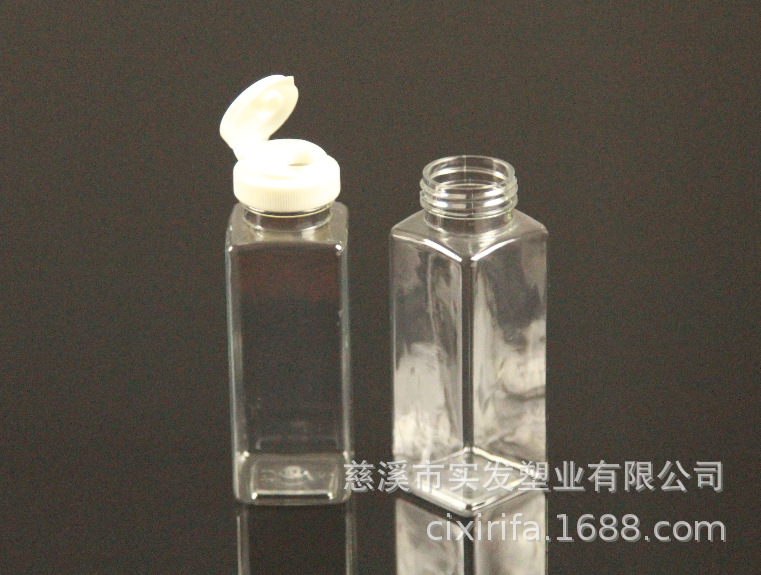 220ml方形翻盖塑料瓶 花茶枸杞蜂蜜罐 厨房家居收纳分装盒 JZ-018