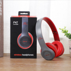 ヘッドセットp47 bluetoothヘッドセットヘッドセット折りたたみ式重低音外国貿易ギフトワイヤレススポーツbluetoothヘッドセット