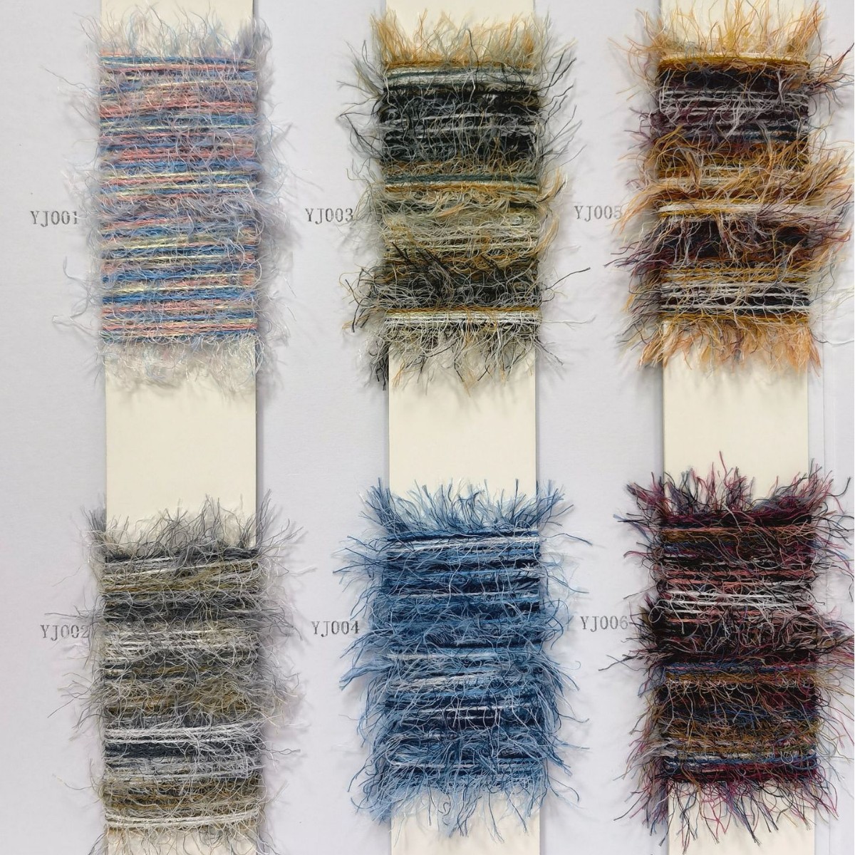 4公分段染羽毛纱 狗毛纱 幻彩羽毛纱 秋冬纱线 纱线色彩搭配