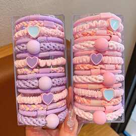 高弹力马卡龙发圈女可爱少女心发绳扎头发皮筋头饰不伤发大肠发圈