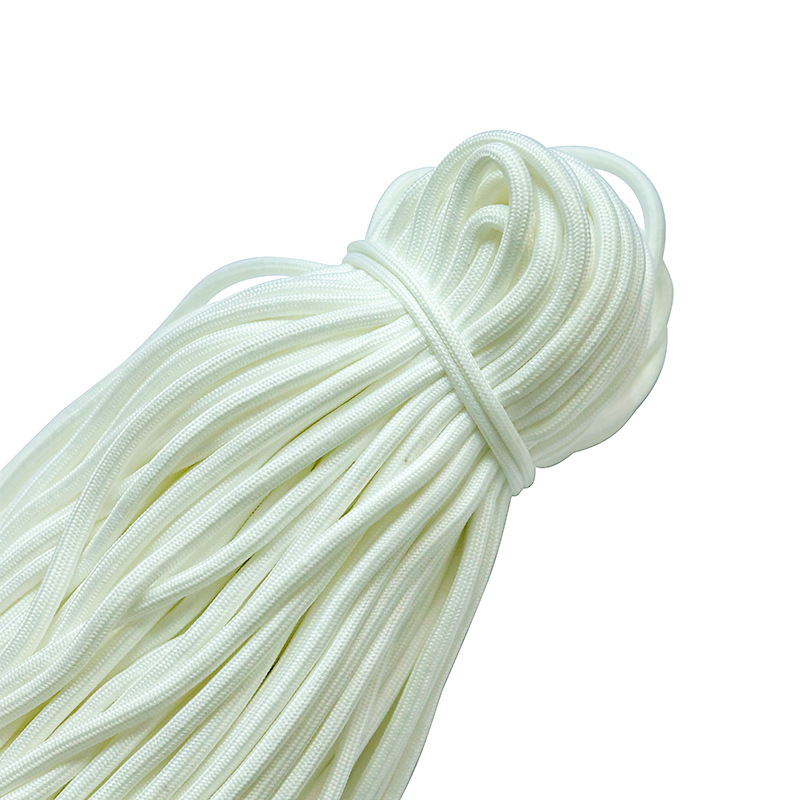 Cuerdas de poliéster coloridas de 5 mm cuerdas redondas cuerdas de agrupación resistentes al desgaste DIY cuerdas tejidas a mano colgante de llaver creativo