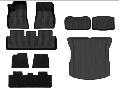 Modelə uyğun ayaqaltı: and Rear Trunk of the Car - huanxin-3-double-layer-foot-pads-front-and-rear-trunk-pads-9-piece-set