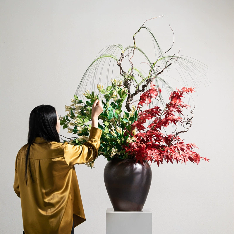 11111Rzone стильные украшения для декора номеров отеля, новые китайские классические искусственные цветы для холла отеля