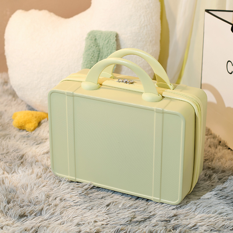 Maleta retro Estuche cosmético de 14 pulgadas Maleta pequeña Mini recuerdo Caja de contraseña ligera pequeña Caja de viaje