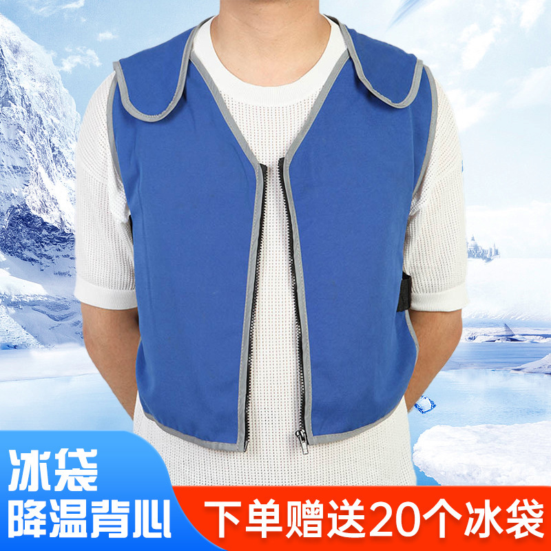 Summer ice bag cooling vest Ice Cube heatstroke prevention ice artifact high temperature outdoor work kitchen refrigeration vest wholesale