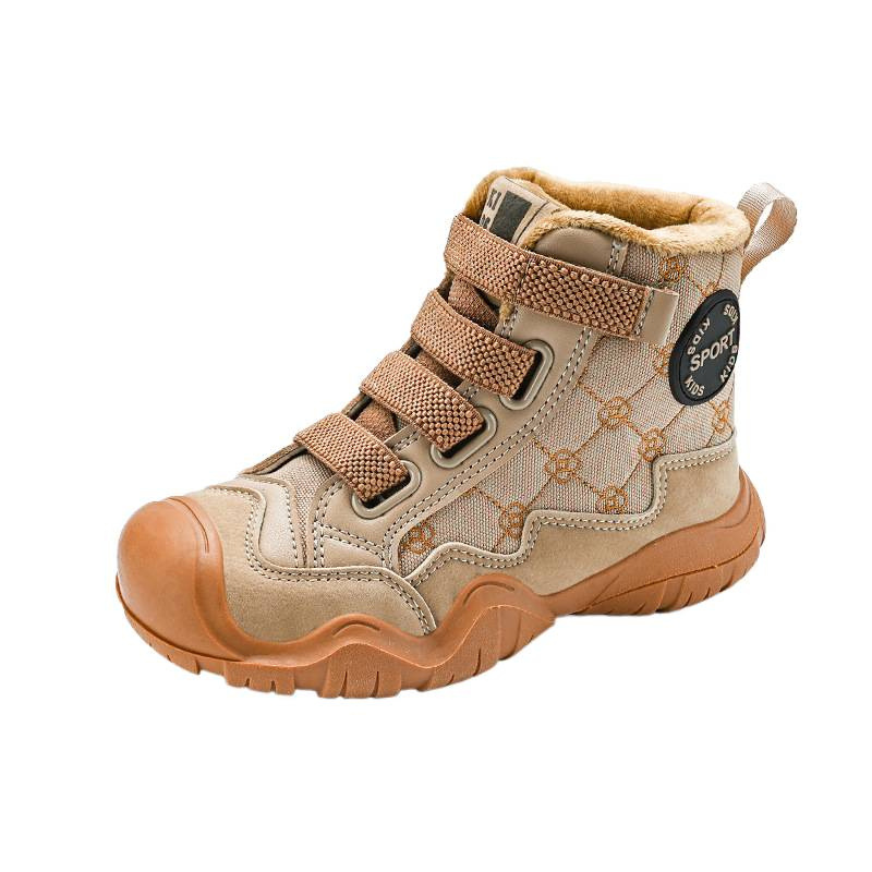 Zapatos calientes para niños zapatos para niños de alto impacto y zapatos al aire libre gruesos de lana zapatos antideslizantes de moda para estudiantes de primaria zapatos deportivos para niñas