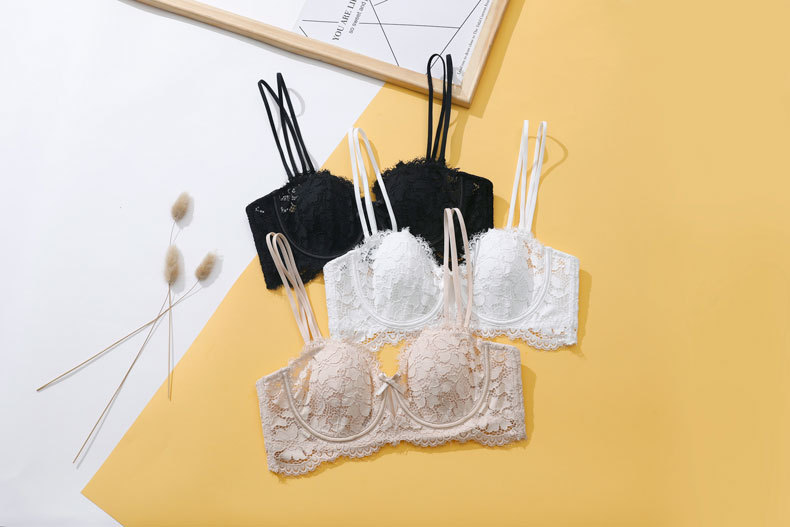 Sexy Wimpern, Spitze, Hasenohren, gerafft ohne Schultergurte, schöner Rücken, mehrere Tragemöglichkeiten, klein_voghion.com