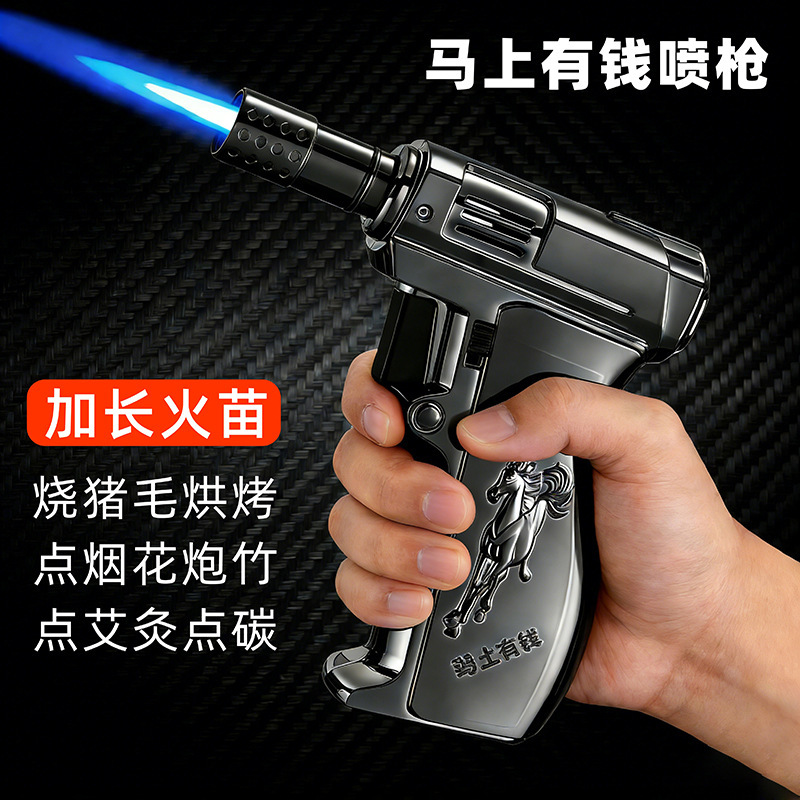 High-Power Kitchen Torch with Adjustable Flame, Multi-Purpose High-Temperature Welding Torch, Outdoor Inflatable Lighter, Essential for Camping and Barbecue