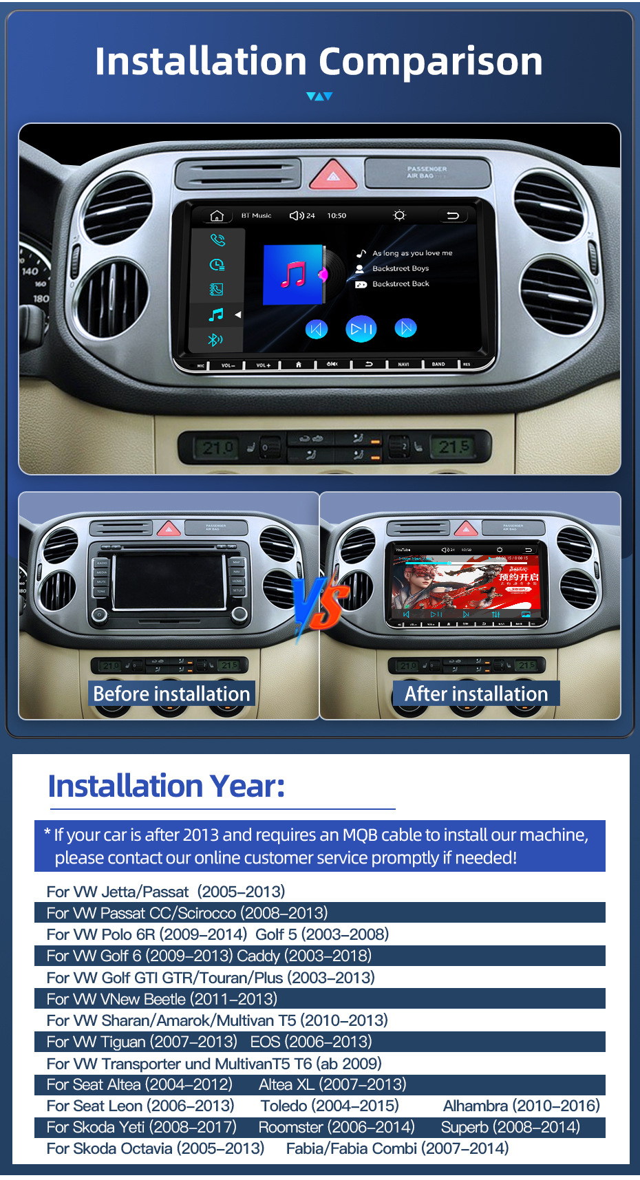 9inch Suitable for Volkswagen Jetta Passat Golf Button-Type Car Navigation and Video Playback System