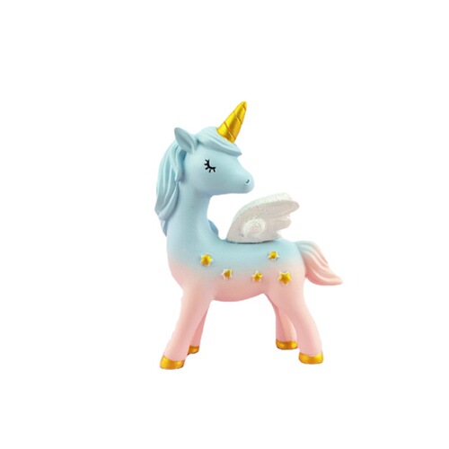 Fantasy Unicorn Rainbow Rocking Horse Birthday Cake Decoration Baking Ornaments Dessert Table Dress Up Party Cartoon Doll
