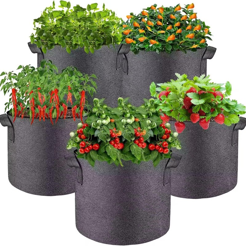 跨镜植物袋grow bag种植袋黑色无纺布美植袋植树袋 生长 育苗花盆|undefined