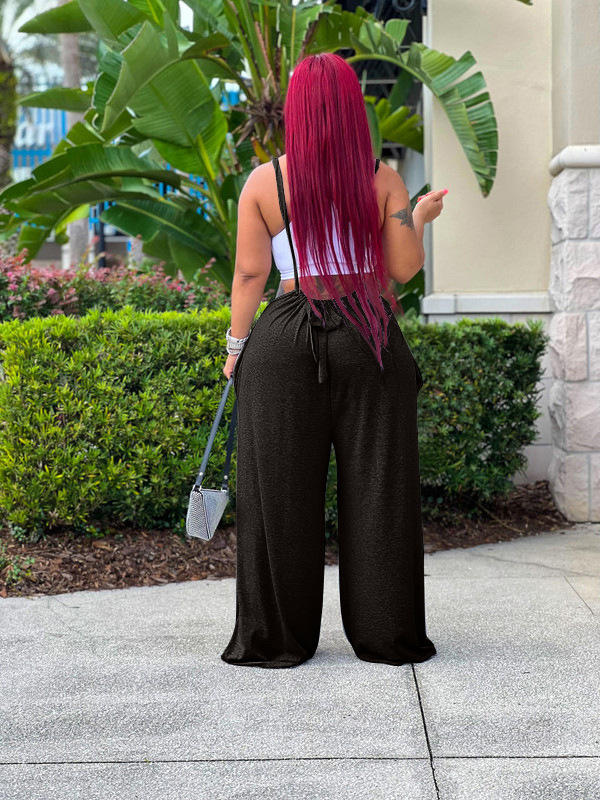 High Waisted Women's Athletic Pants Loose Fit Straight Leg Casual Wide Leg Floor Length For Spring Autumn_ecoleips.com