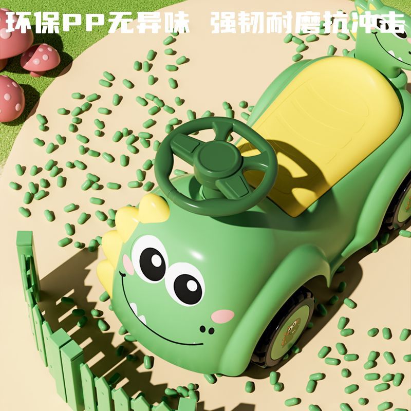 Carrito de Equilibrio Infantil 1-3 Años de Plástico, Antivuelco, Engrosado para Bebés