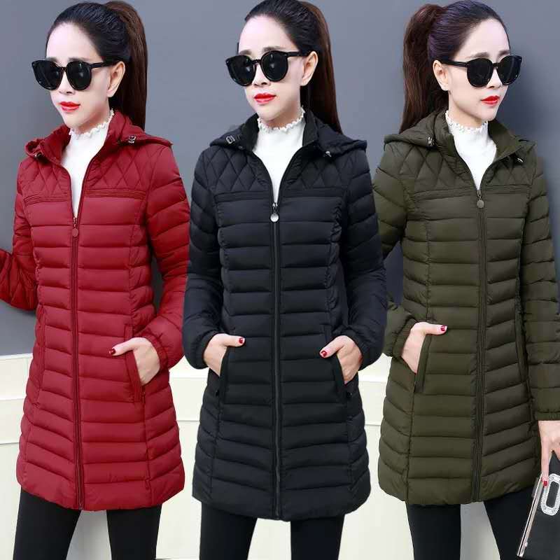 Chaqueta acolchada femenina invierno ligera