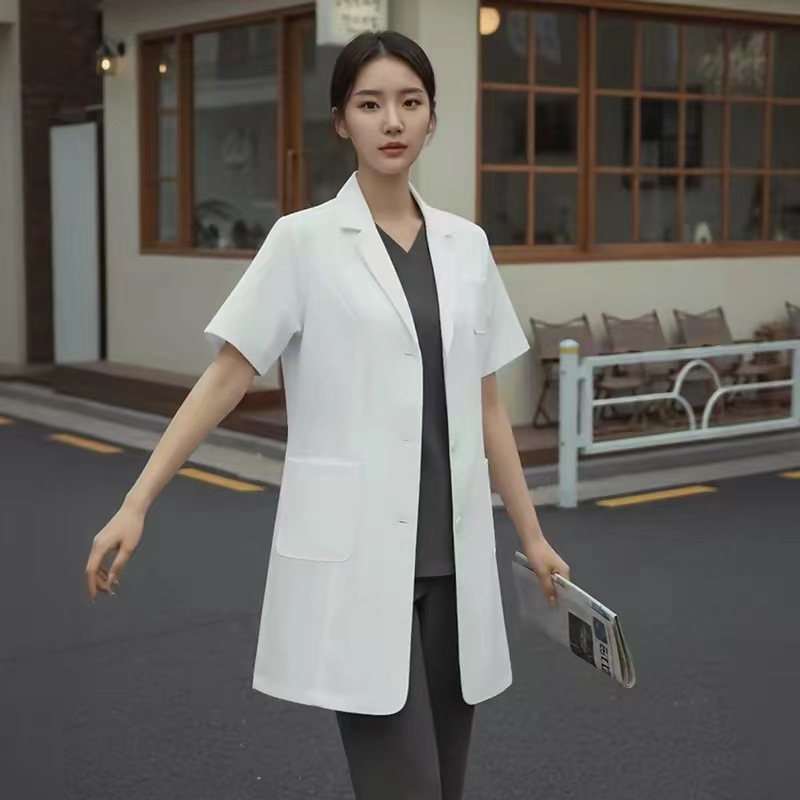 韩版白大褂女医生长袖工作服高端医师医护男口腔医院美容院秋冬装