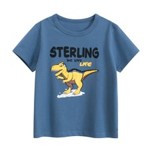 27kids潮牌童装T恤夏季新款 欧美风中小童恐龙男宝宝衣服一件代发