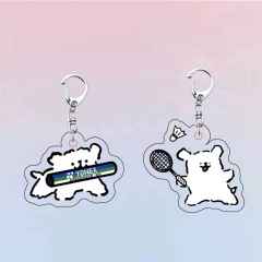 漫画インターネット有名人子犬ラインバドミントンシリーズキーホルダーかわいいスクールバッグアクリルペンダントカップル学習ギフト