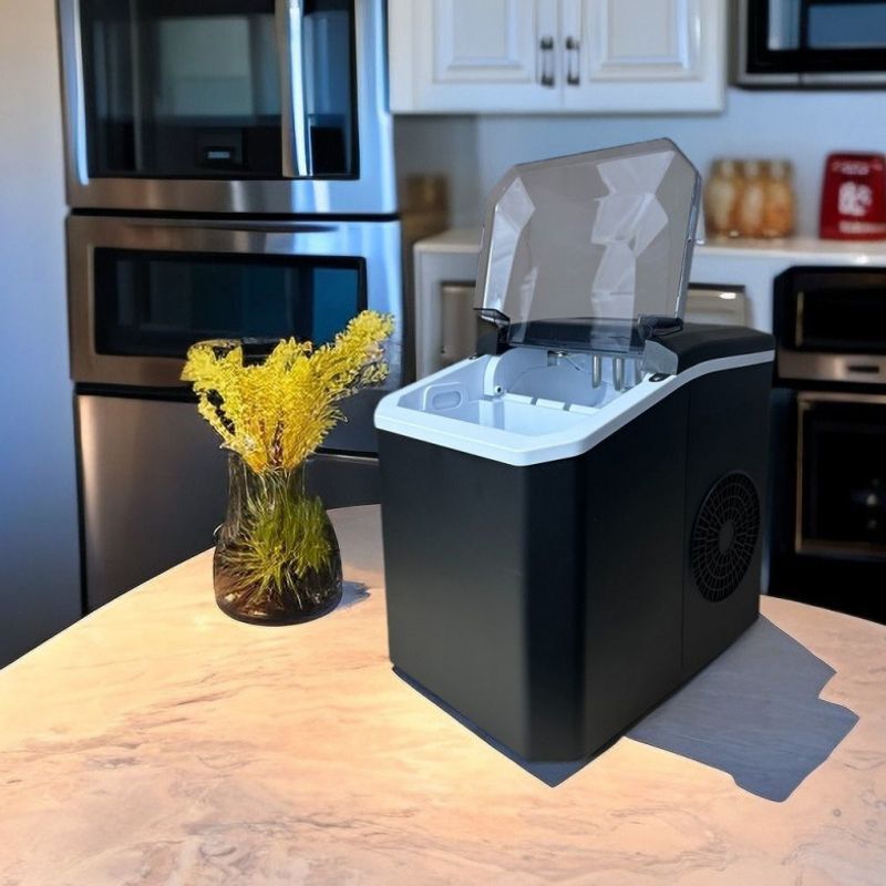 Mini Ice Maker for Home Use, Automatic, Suitable for Dormitories, Commercial Use, Camping, Outdoor, Fast, Large Capacity, Small Refrigeration Beverage Machine