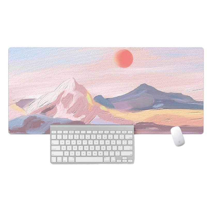 INS Nórdico pintura al óleo alfombrilla de ratón de gran tamaño bloqueo teclado portátil estudiante e-sports estera de mesa Simple artística
