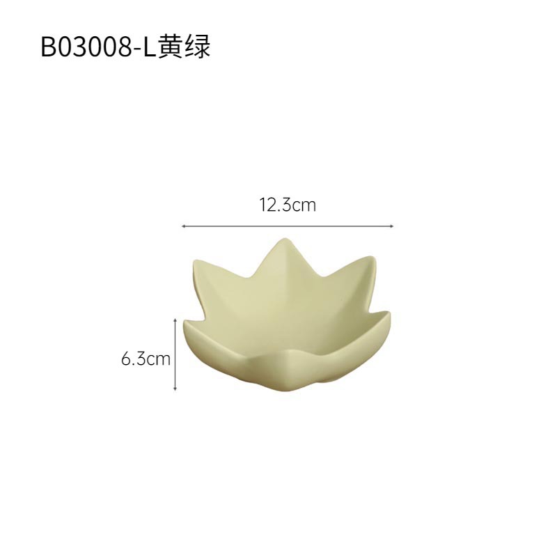 Loto moderno y minimalista creativo bandeja de frutas de cerámica sala de estar casera mesa de té candelabros bandeja decoración suave ornamentos