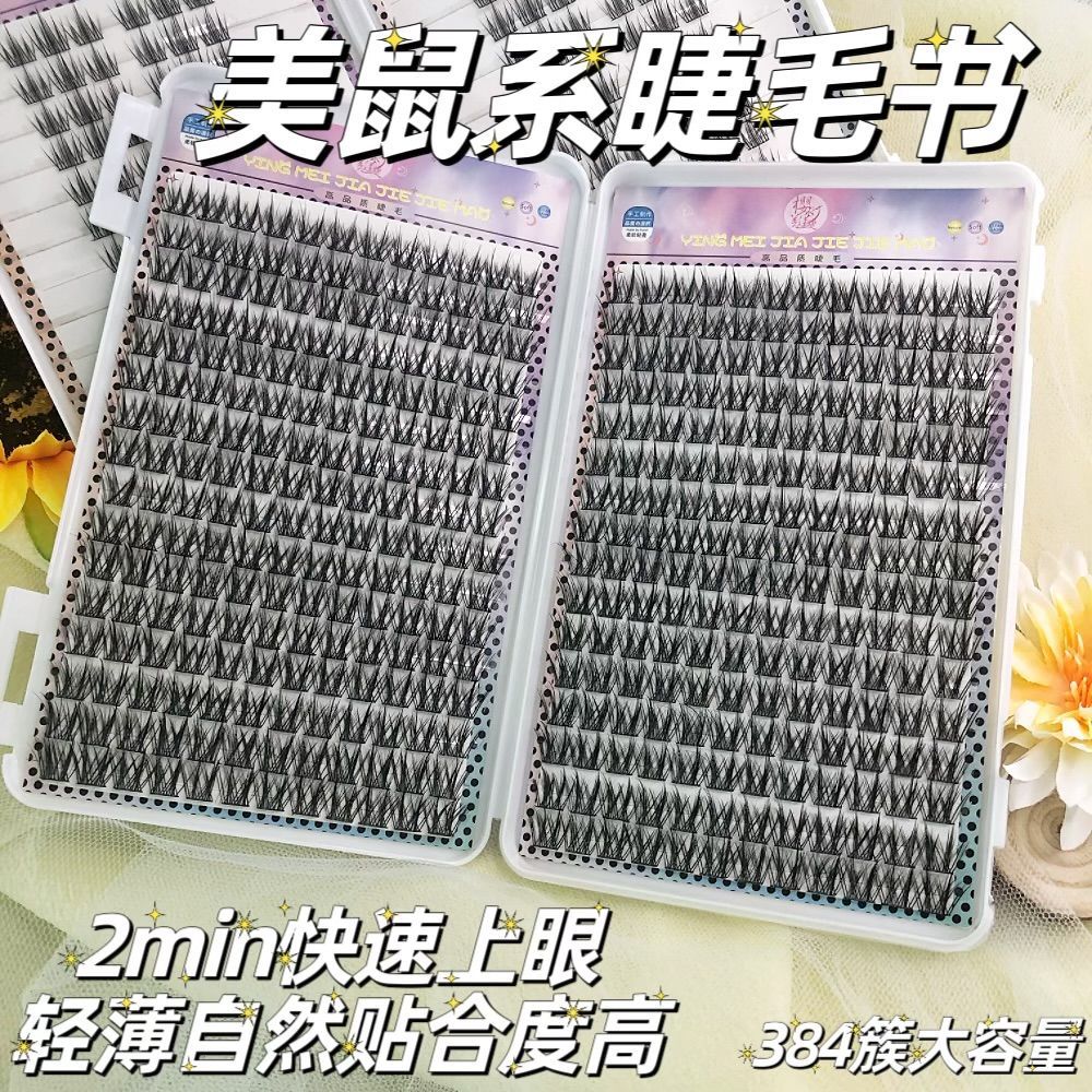 Colección de libros de pestañas para principiantes gran capacidad mezcla perezosa simulación natural densa falsa pestañas cómic flores de sol