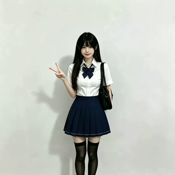 V-Neck Shirt Jk Uniform for Women, Pure Desire Style, Waist-Cinching Short-Sleeve Campus Style Pleated Skirt, Short-Sleeve Spicy Girl White V-Neck Shirt