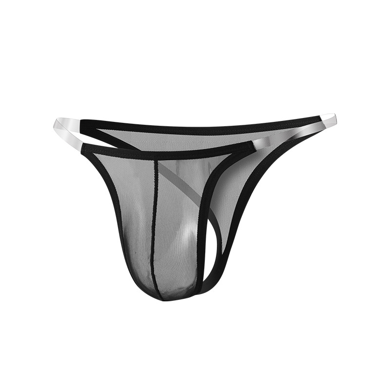 GTOPX Slip intimo sexy trasparente in rete personalizzato per uomo, perizoma triangolare da uomo transfrontaliero_voghion.com