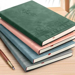 超厚皮面ビジネスノートA5ノート本国潮厚手オフィス出勤日記事中学校大学生
