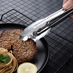 Kitchen small tools stainless steel food tongs household steak bread dessert barbecue tongs restaurant bar ice cube tongs