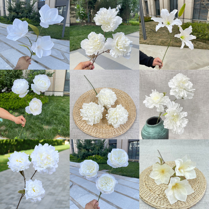 White simulation flower 2.5 yuan series ceiling wedding auditorium hotel decoration fake flowers wholesale