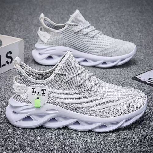 Men's Summer 2025 Mesh Sports Shoes, Flyknit Youth Casual Running Coconut Shoes, Trendy Student Athletic Shoes