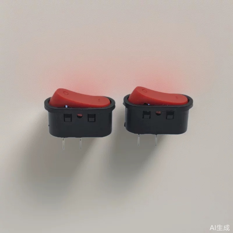 船型开关KCD1-312两脚两档椭圆翘板开关电子秤茶吧机台灯电源开关