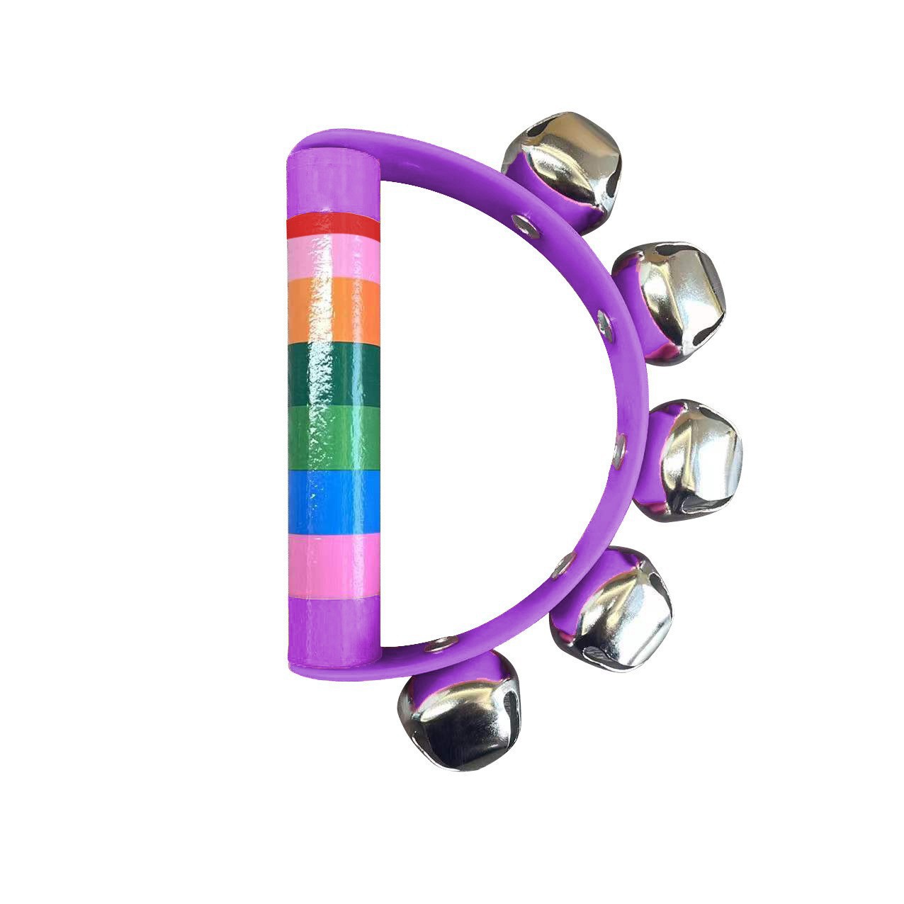 Mayorista de madera semicircular mano campana bebés ayuda educativa infantil música temprana percussión juguetes de caballo