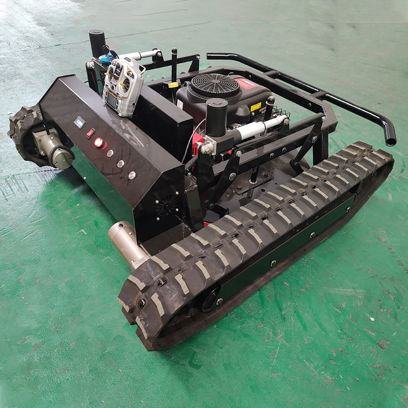 源头厂家家用遥控割草机 80厘米割副汽油山地剪草机 履带式草坪机