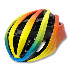 Bicycle riding helmet colorful gradient color ultra-light ventilated breathable summer helmet bicycle helmet