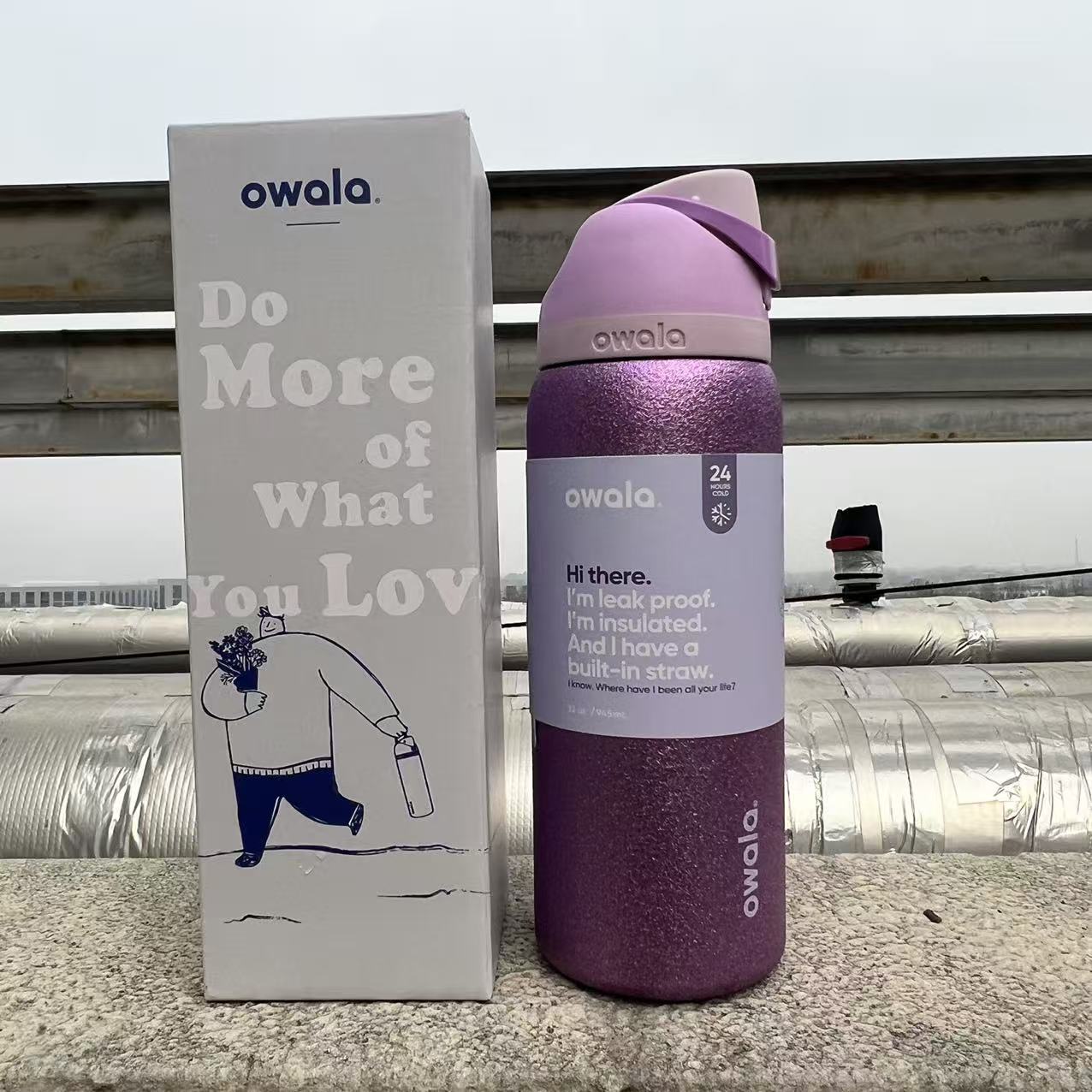 Owala en stock de gran capacidad portátil hervidor de agua al aire libre para hombres tazas de agua caliente de moda para mujeres tazas de fruta deportivas al por mayor