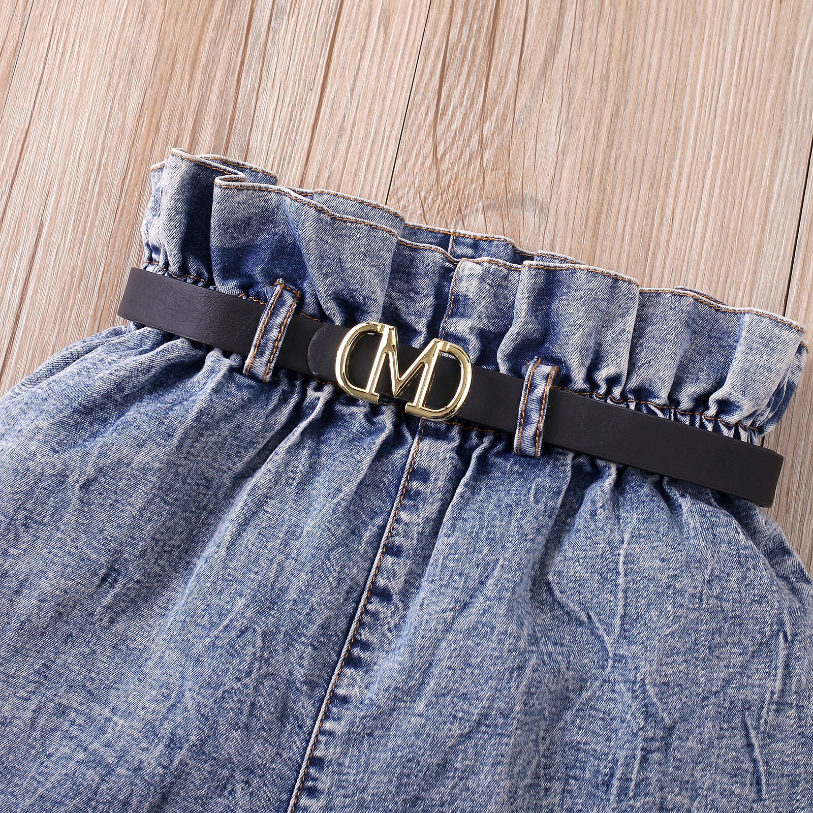 أسلوب بسيط اللون الصامد قطن الفتيات الملابس مجموعات display picture 14