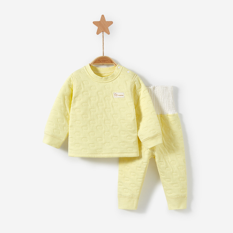 Bebé ropa de otoño pantalones largos otoño e invierno Bebé Delgado acolchado de fondo dividido niños y niñas traje de cintura alta ropa interior térmica para niños