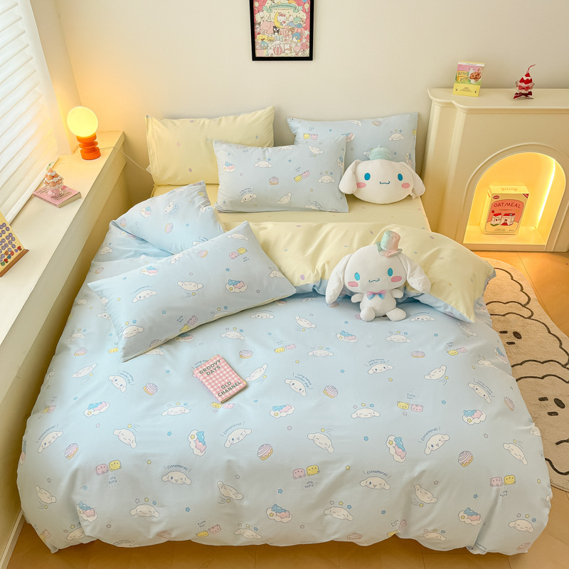 ハローキティ コットンプリント 4点セット 正規品 サンリオ かわいい漫画 コットンベッド 3点セット 南通|undefined