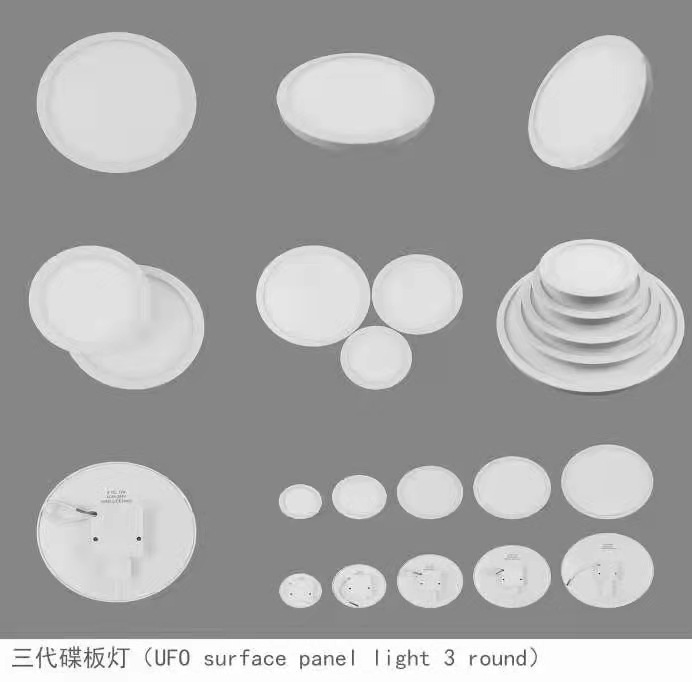 Pasillo redondo transfronterizo simple instalación downlight hotel centro comercial hogar iluminación LED superficie montada LED panel de luz