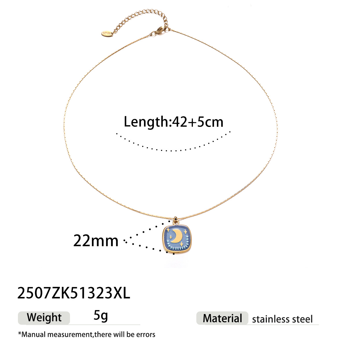 Collar de acero inoxidable de alta calidad de lujo ligero de alta calidad de marca cuadrada collar de aceite natural de titanio no se desvanece joyas