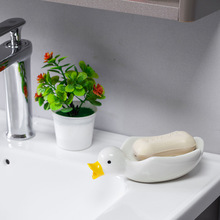 肥皂盒不积水家用可爱小鸭子个性皂盒多功能免打孔功能沥水香皂盒