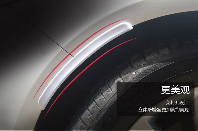 Universal Rubber Anti-Collision Strip for Cars, No-Drill Adhesive Wheel Arch Anti-Collision and Anti-Scratch Strip, Car Exterior Decorative Strip