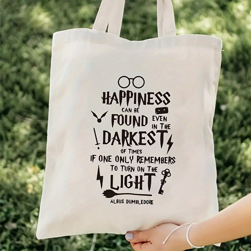 Printed Tote Shoulder Bag Women Reusable Shopping Bag for Travel Daily Commute Canvas Shoulder Bag
