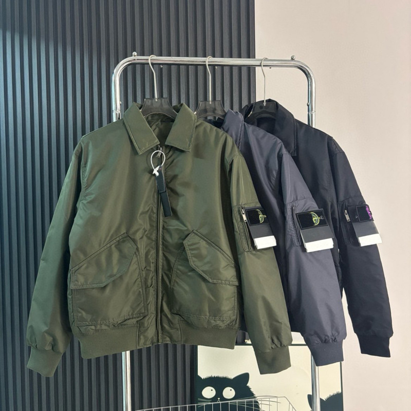 2025美式秋冬季新款翻领飞行服外套时尚宽松棉衣男工装棉服外套|undefined