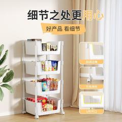 跨境货源置物架小推车落地儿童玩具书本零食收纳架可移动一件起批