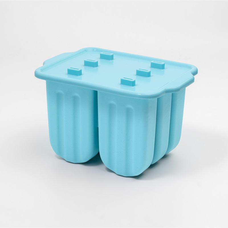 6 consecutive ice cream molds blue (without wooden sticks)