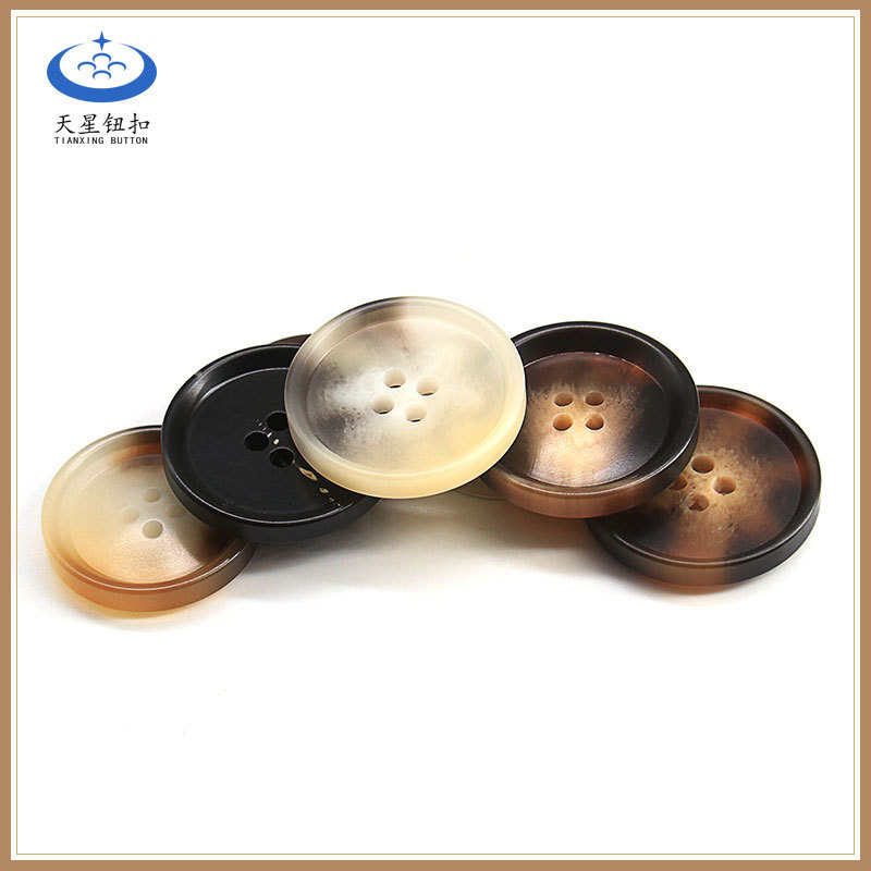 Spot wholesale resin pattern buttons autumn and winter casual coat windbreaker coat button men's and women's suit buckle